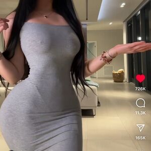 Gray Skims dress & skirt that’s see through on sides